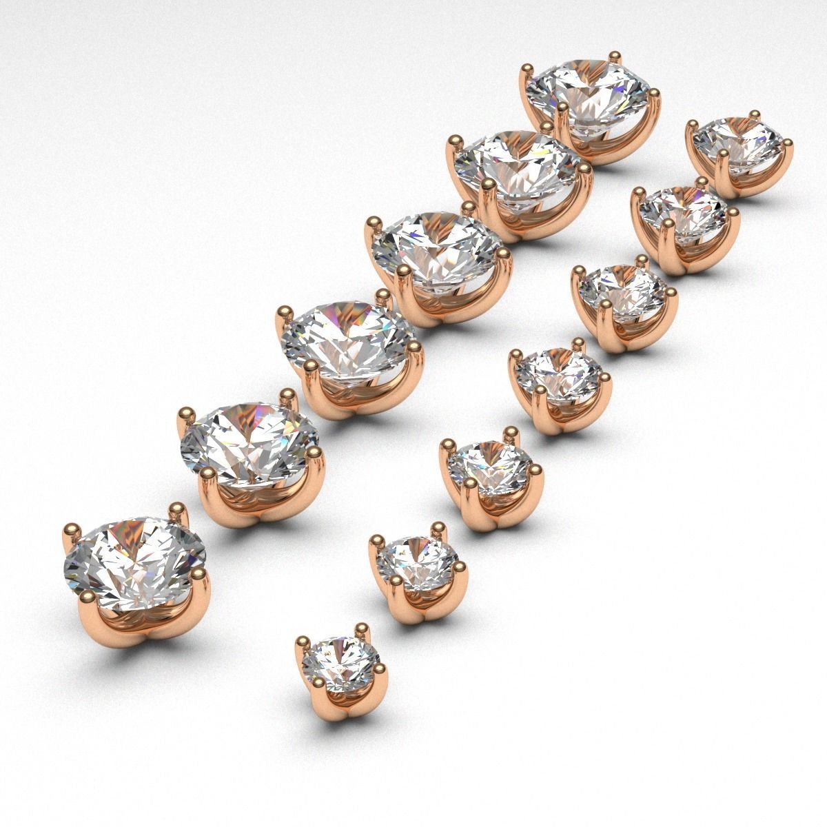 A package of ring heads engagement anniversary prong printable 3D print model_1