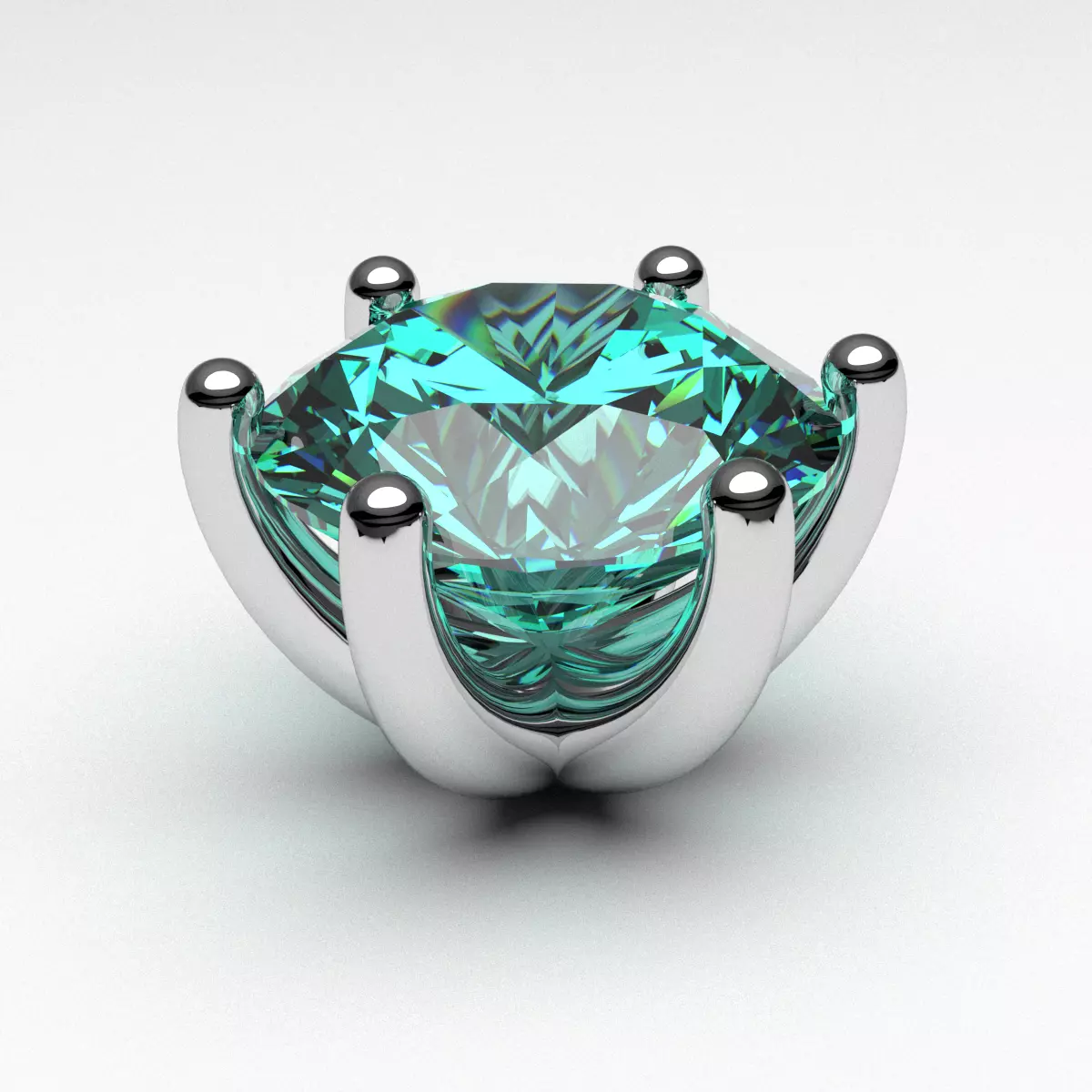 A package of solitaire ring heads engagement 6 prong printable 3D print model_0