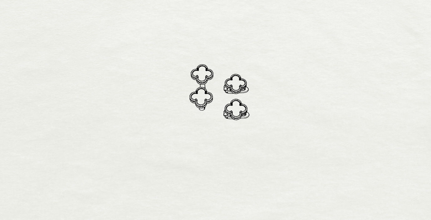 Ring and Earrings  3D print model_19