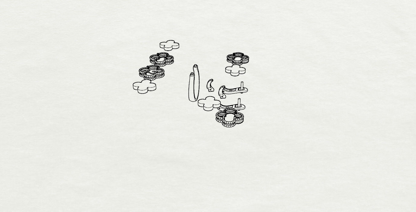 Ring and Earrings  3D print model_16