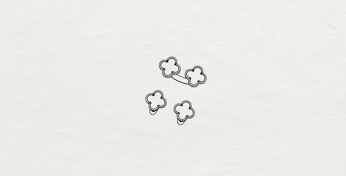 Ring and Earrings  3D print model_14