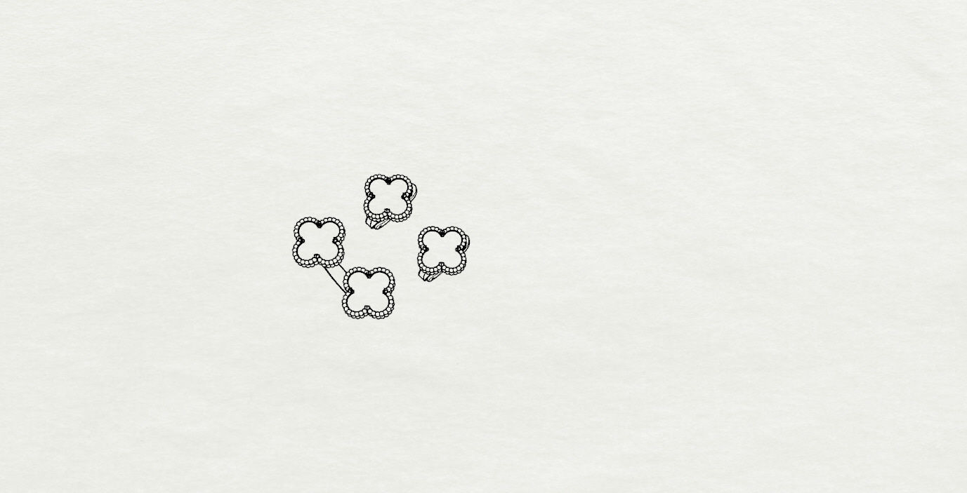 Ring and Earrings  3D print model_18