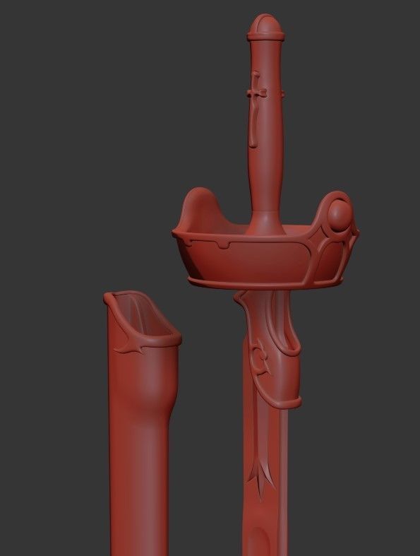 Sword Art Online Lambent Light Rapier 3D print model_9
