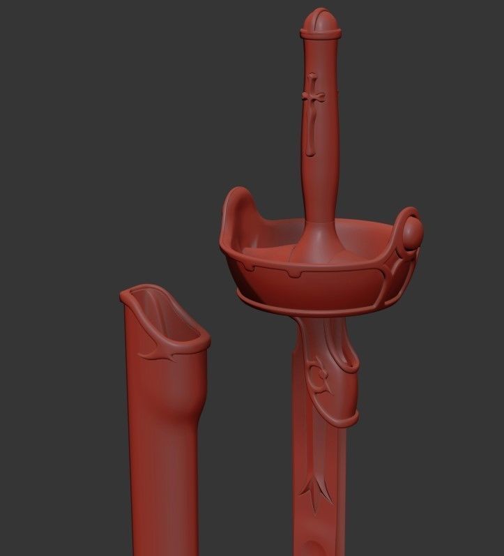 Sword Art Online Lambent Light Rapier 3D print model_7
