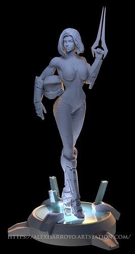 Female Halo Spartan Light Armor 3D print model 3D print model