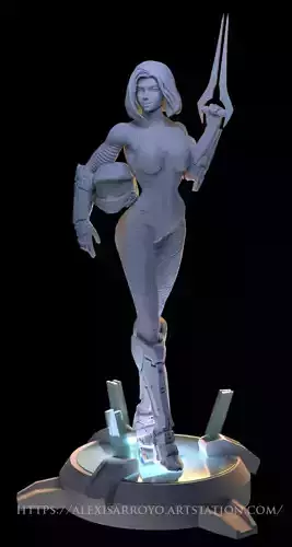 Female Halo Spartan Light Armor 3D print model 3D print model