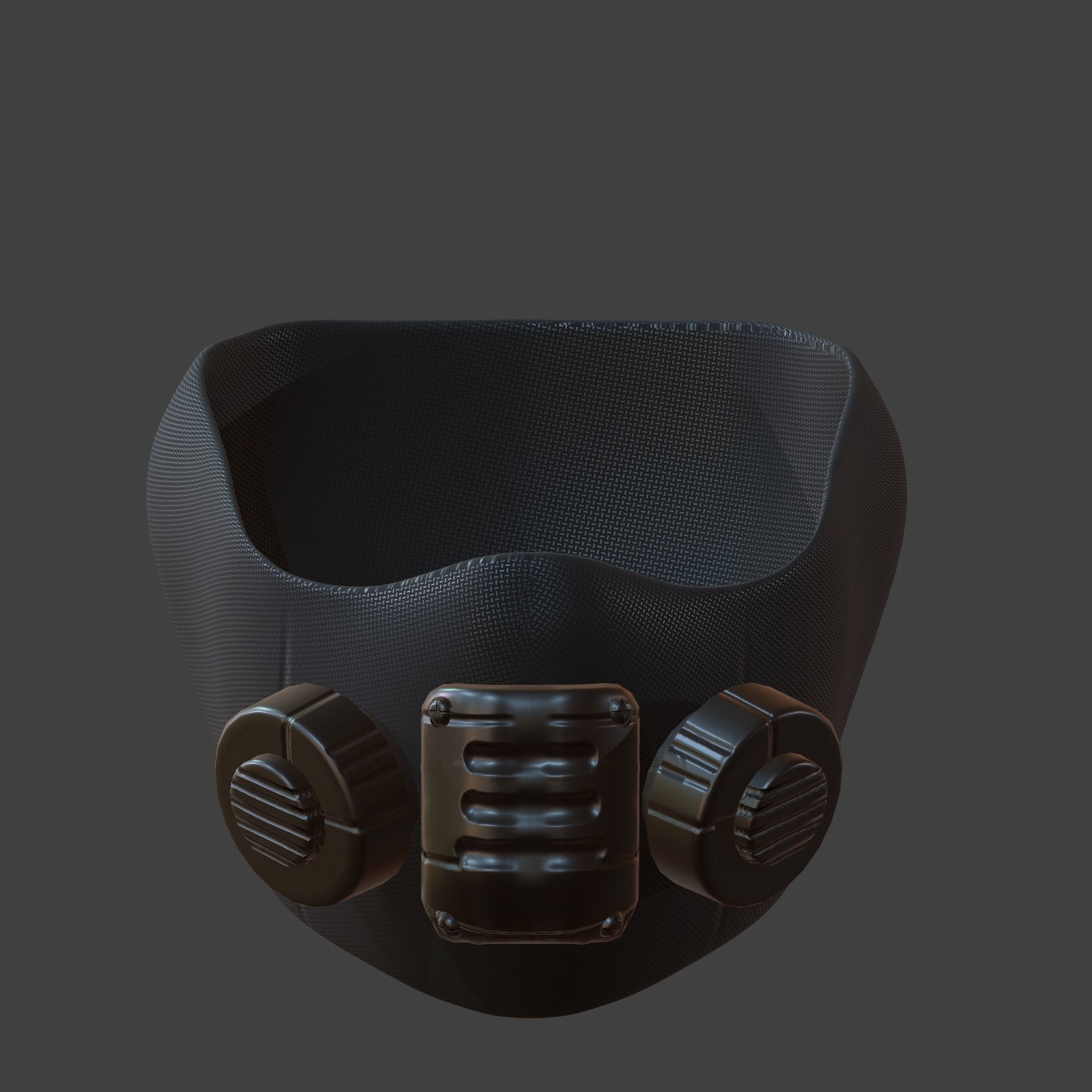 Gas mask helmet 3d model scifi Low-poly  Low-poly 3D model_1