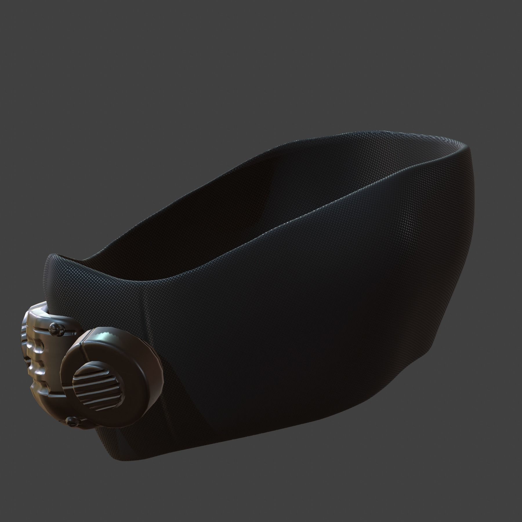 Gas mask helmet 3d model scifi Low-poly  Low-poly 3D model_6