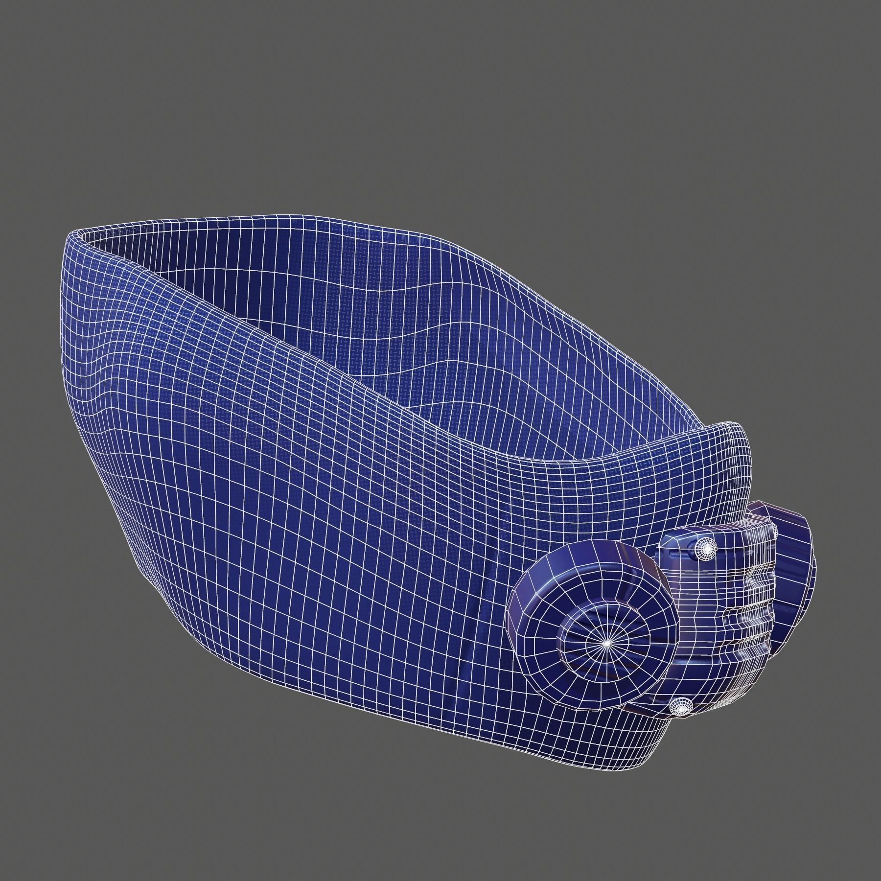 Gas mask helmet 3d model scifi Low-poly Low-poly 3D model_7