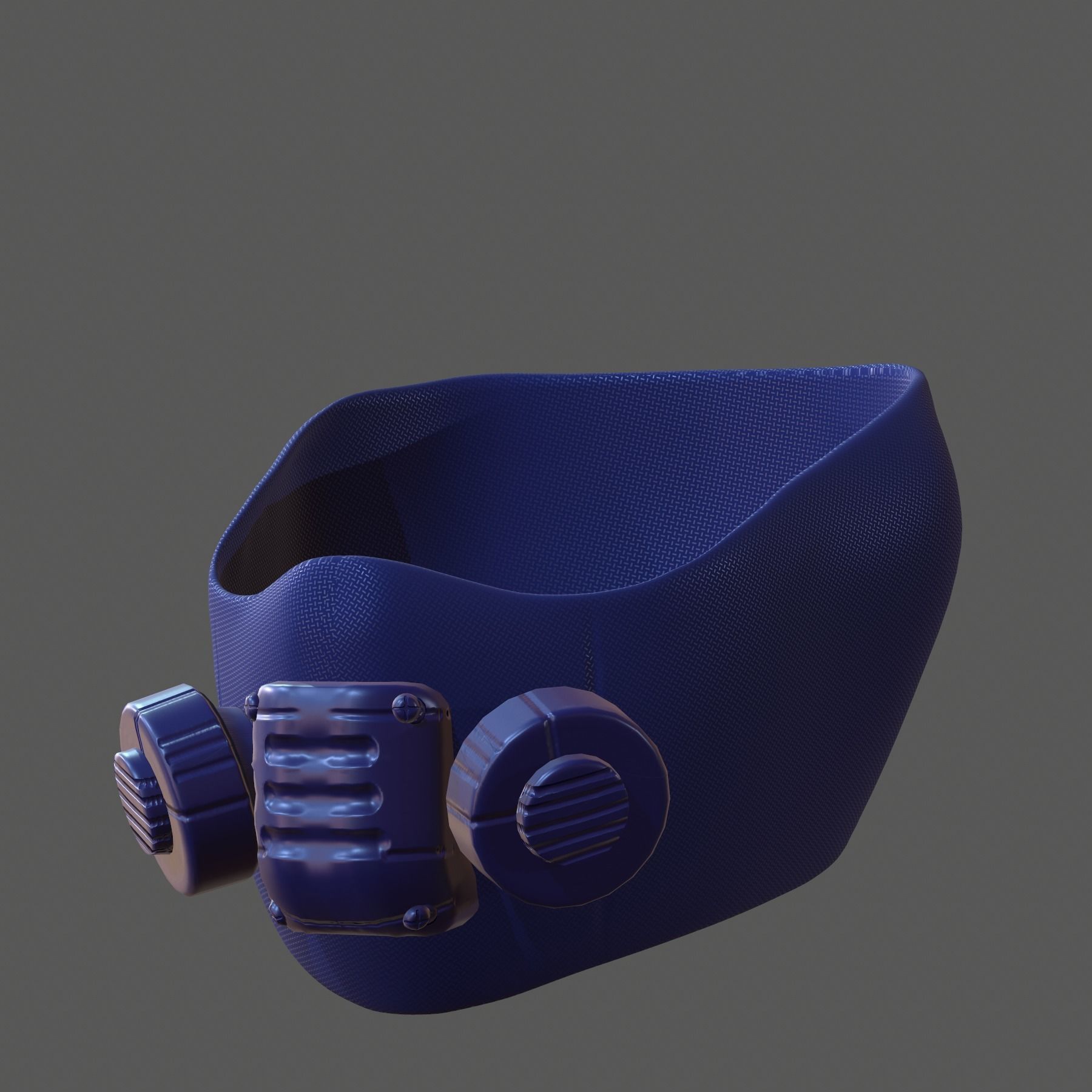 Gas mask helmet 3d model scifi Low-poly Low-poly 3D model_5