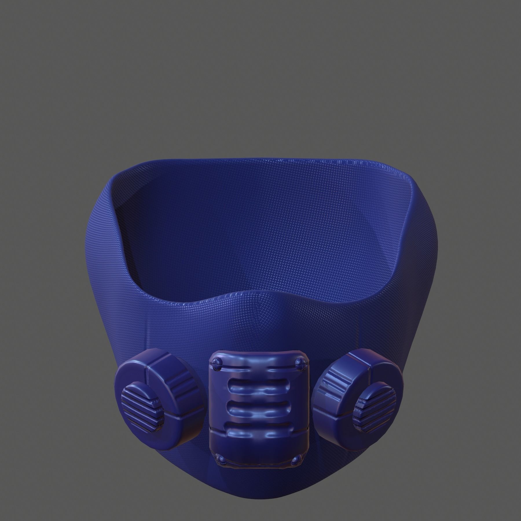 Gas mask helmet 3d model scifi Low-poly Low-poly 3D model_6