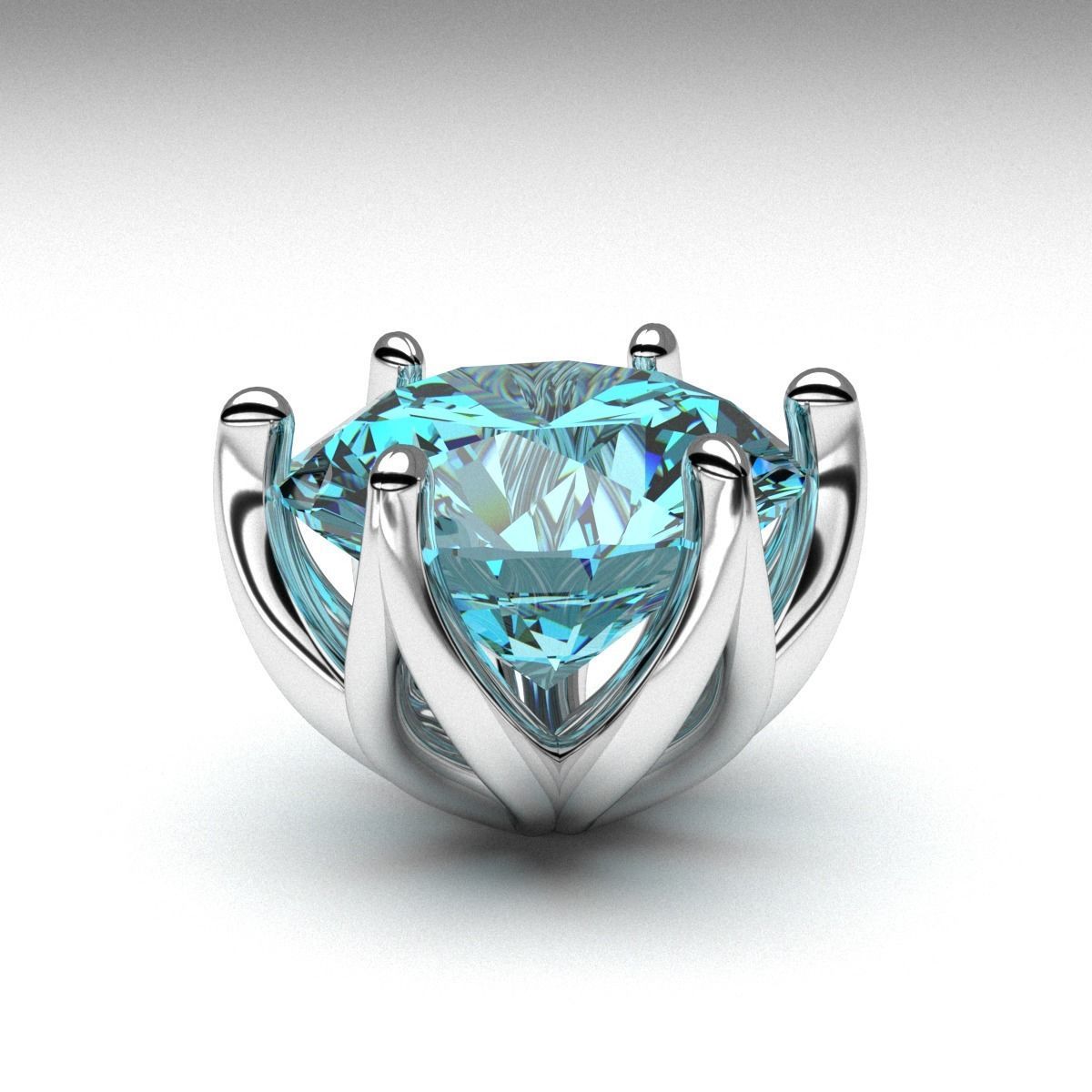 A package of solitaire ring heads engagement 6 prong printable 3D print model_7