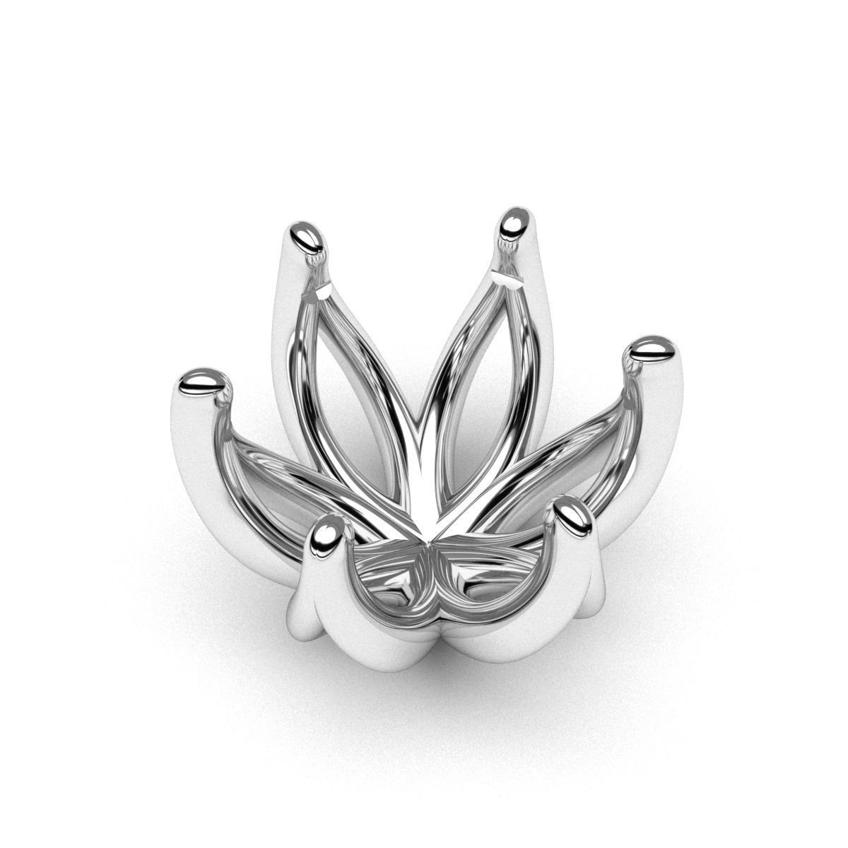 A package of solitaire ring heads engagement 6 prong printable 3D print model_3