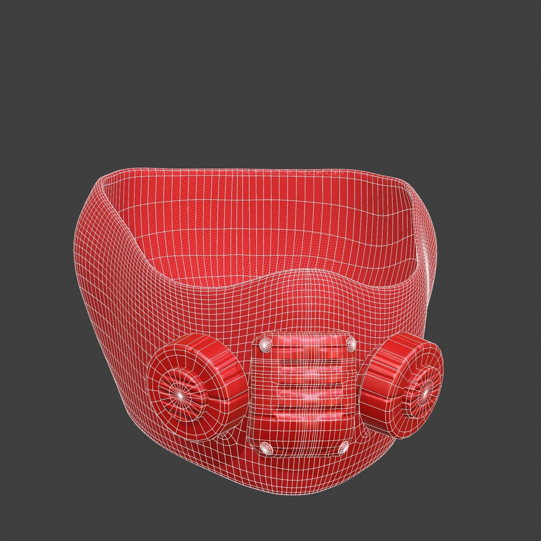 Gas mask helmet 3d model scifi Low-poly Low-poly 3D model_6