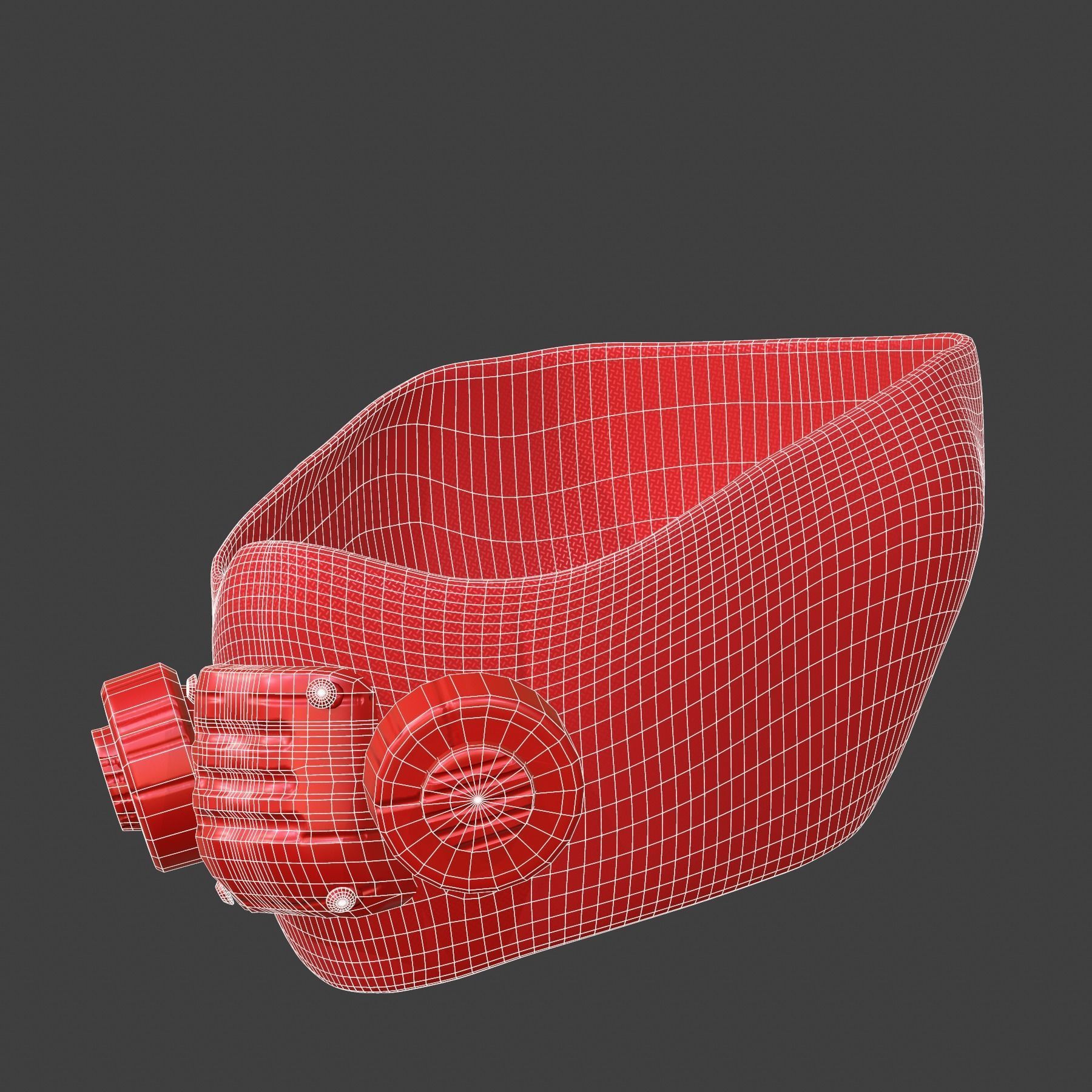 Gas mask helmet 3d model scifi Low-poly Low-poly 3D model_5