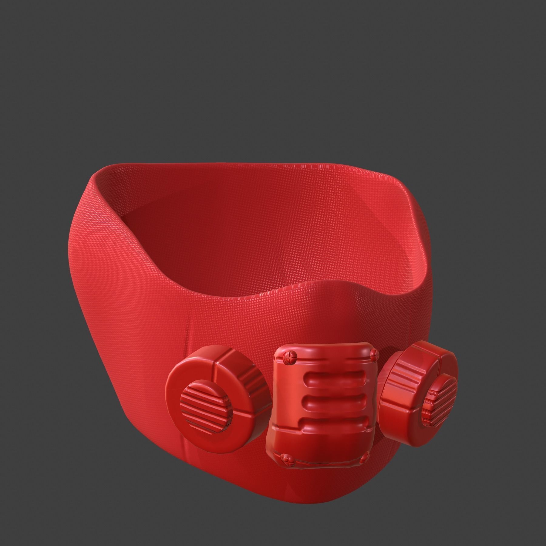 Gas mask helmet 3d model scifi Low-poly Low-poly 3D model_4