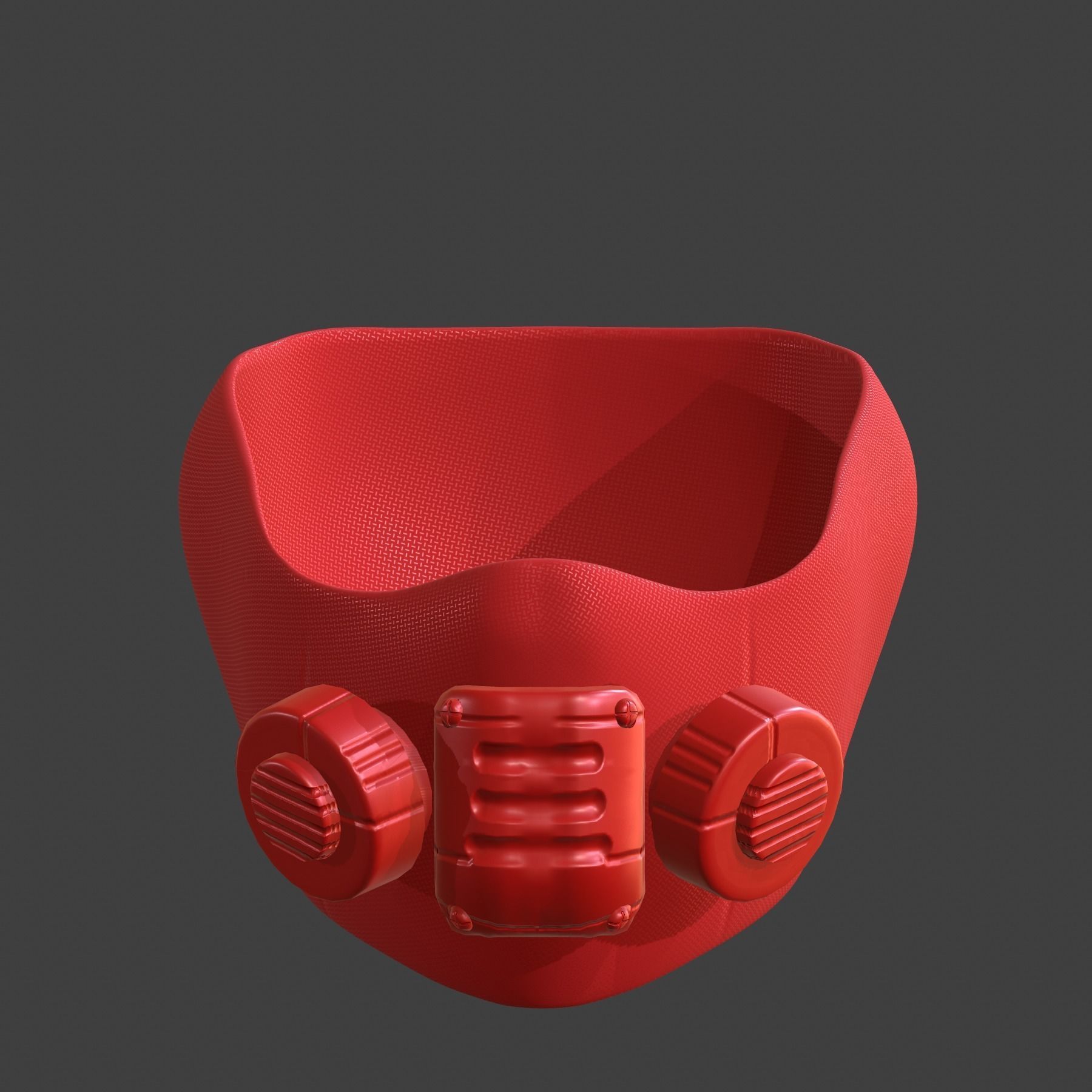 Gas mask helmet 3d model scifi Low-poly Low-poly 3D model_2