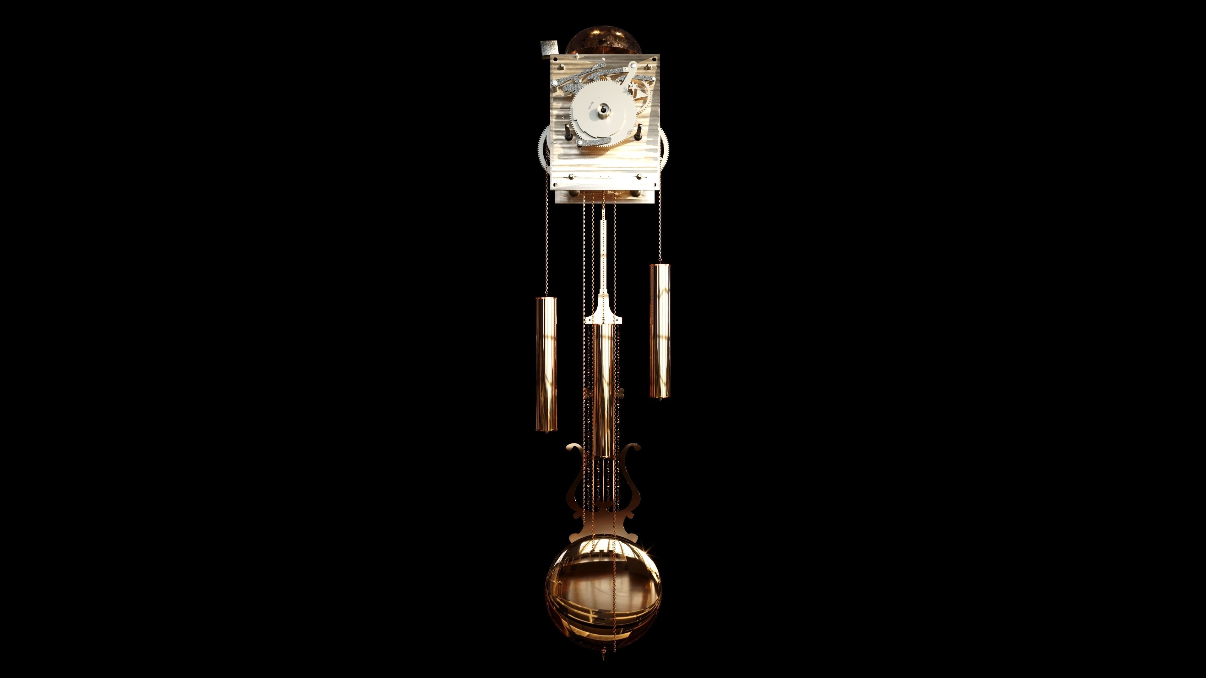 Pendulum Clock Mechanism 3D model_1