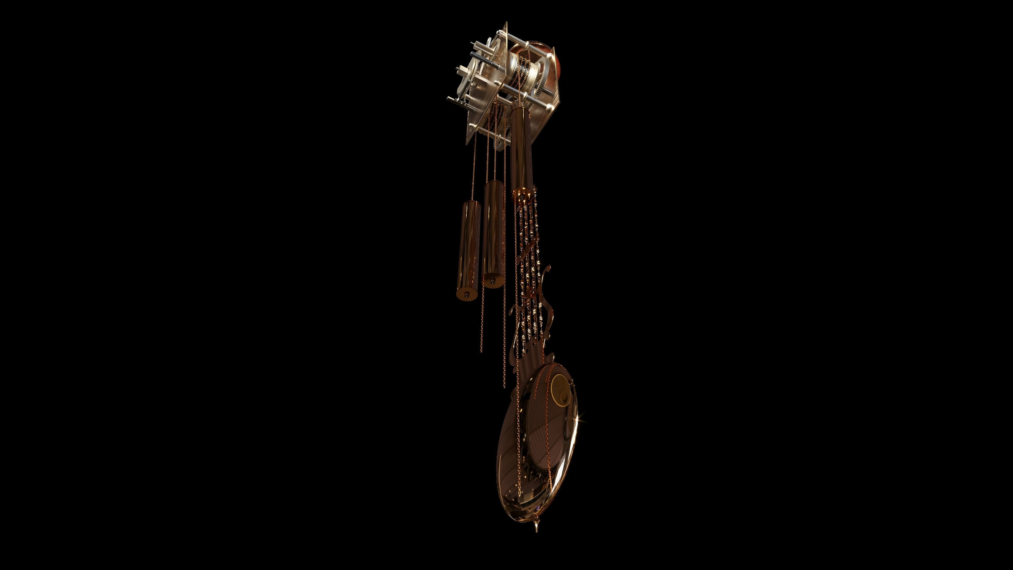 Pendulum Clock Mechanism 3D model_3