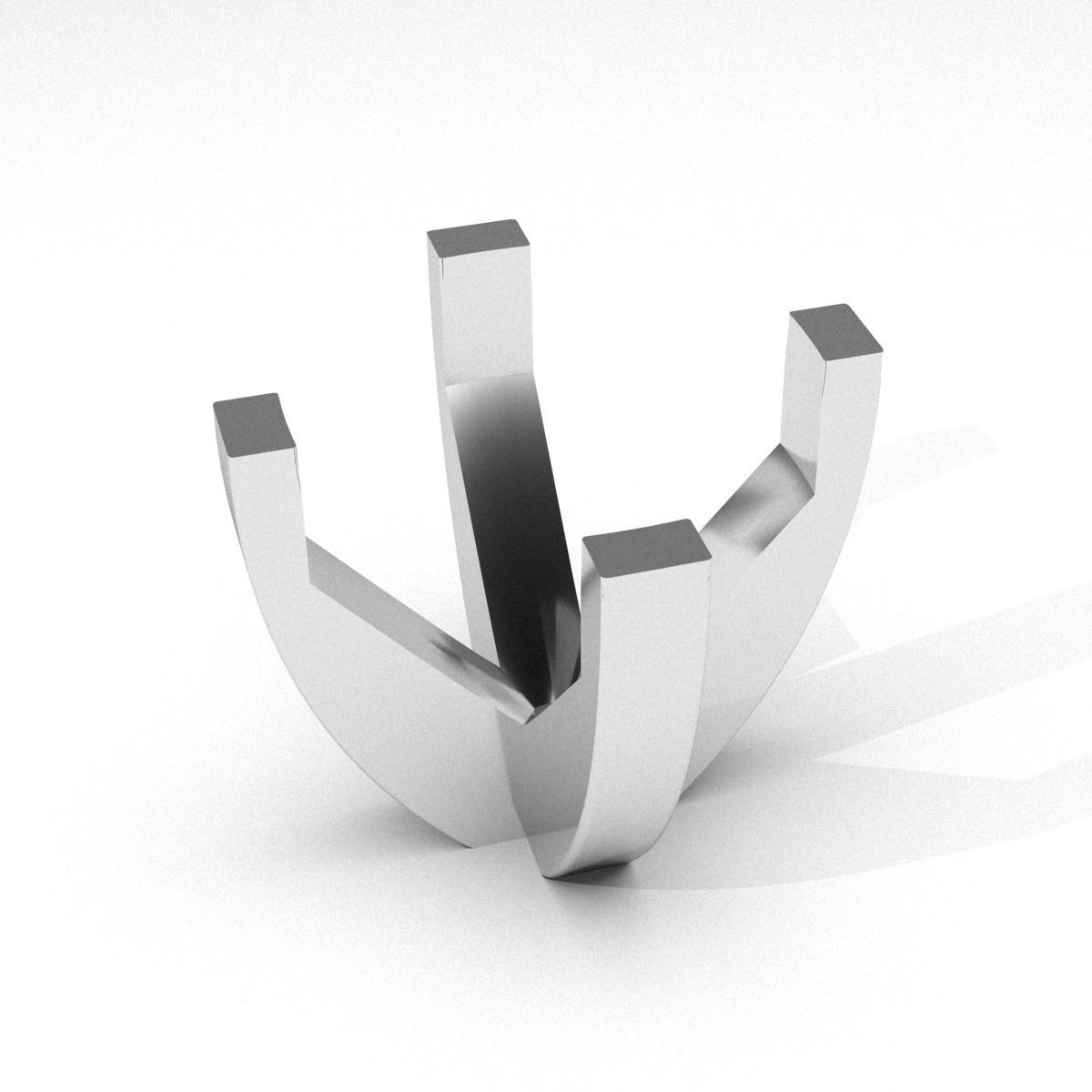 A package of solitaire ring heads engagement 4 prong printable 3D print model_2