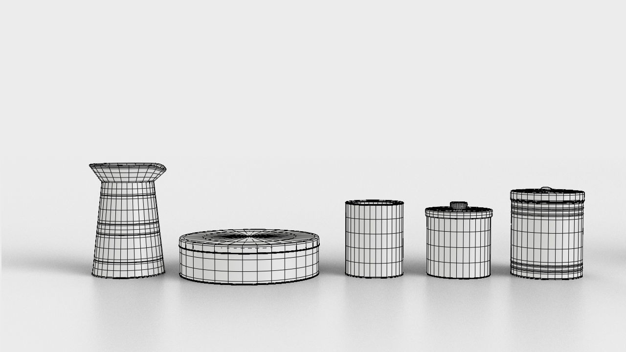 Household products Old supplies 3D model pack Low-poly 3D model_5