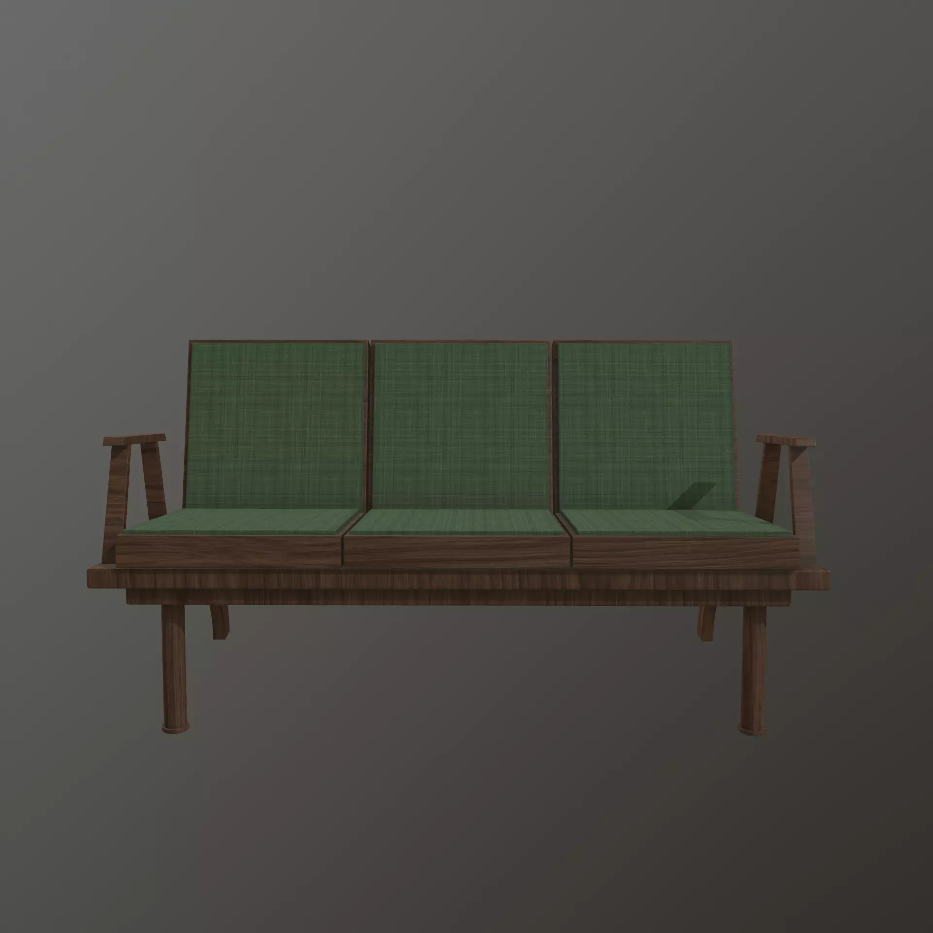 sofa model with cushions Free low-poly 3D model_0