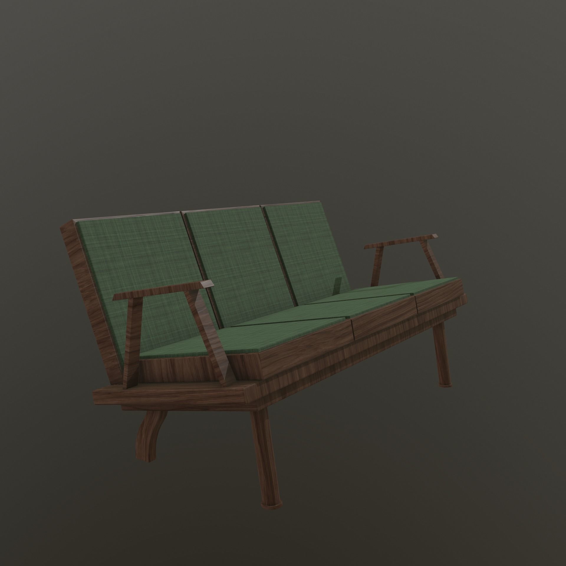 sofa model with cushions Free low-poly 3D model_2