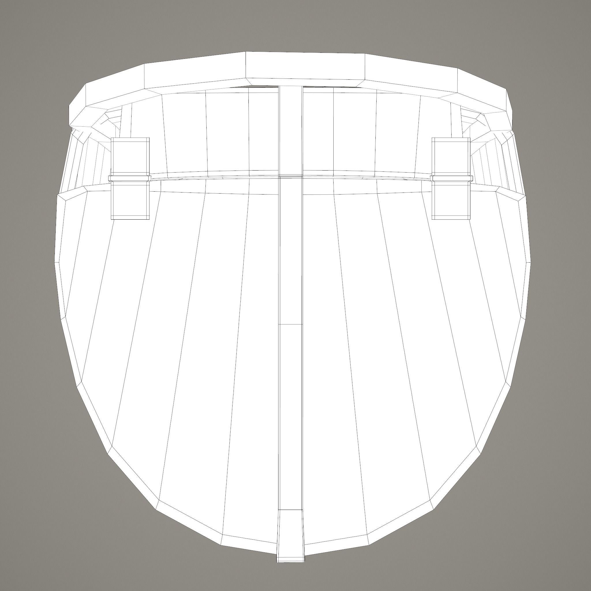 Medieval Style Wicker Basket Two Low-poly 3D model_26