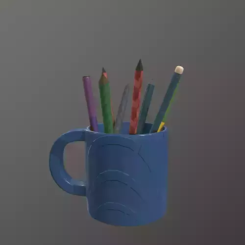 mug pens and pencils