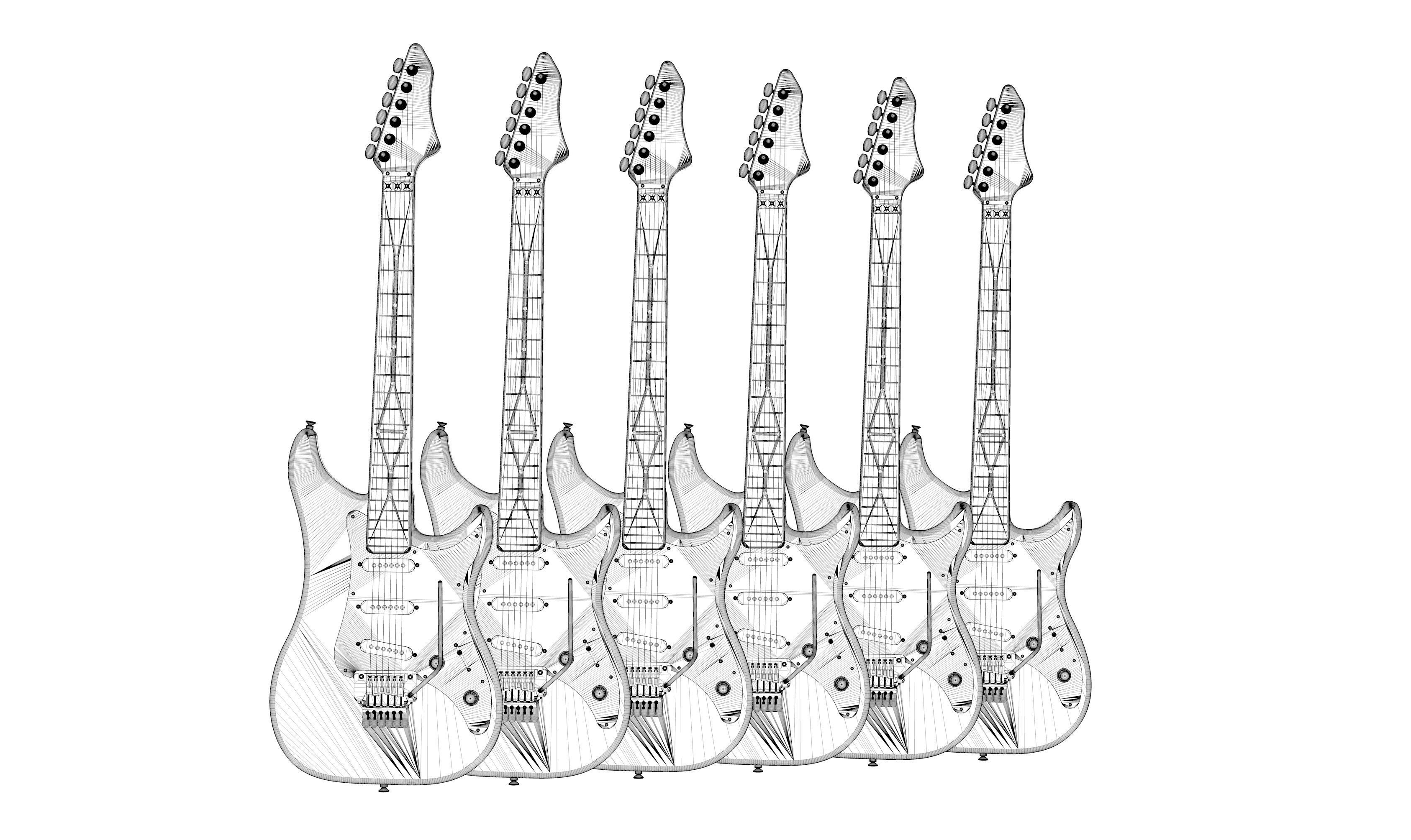 Electric Guitar Collection 3D model_16