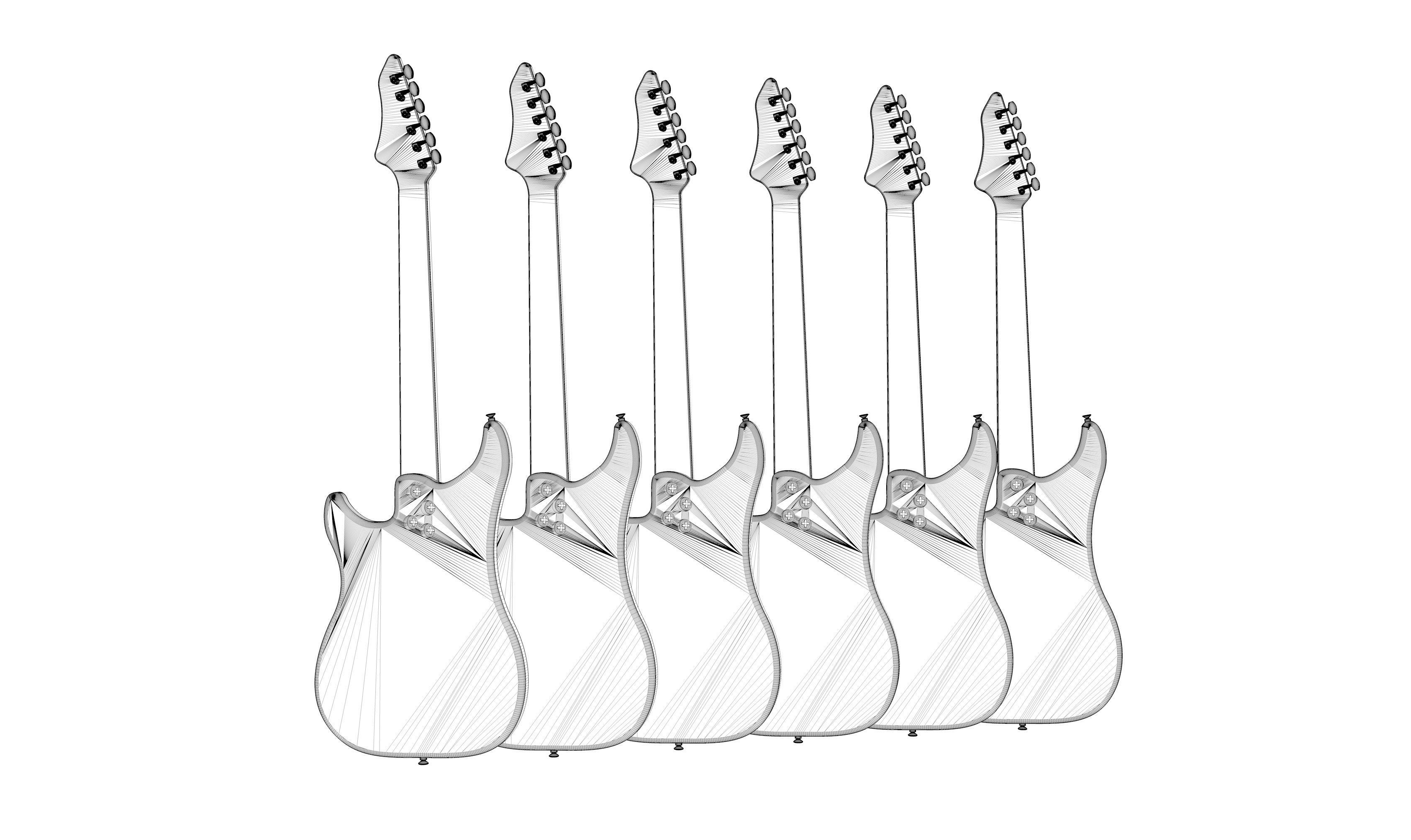 Electric Guitar Collection 3D model_13