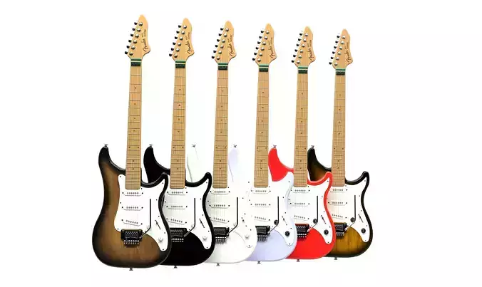 Electric Guitar Collection 3D model
