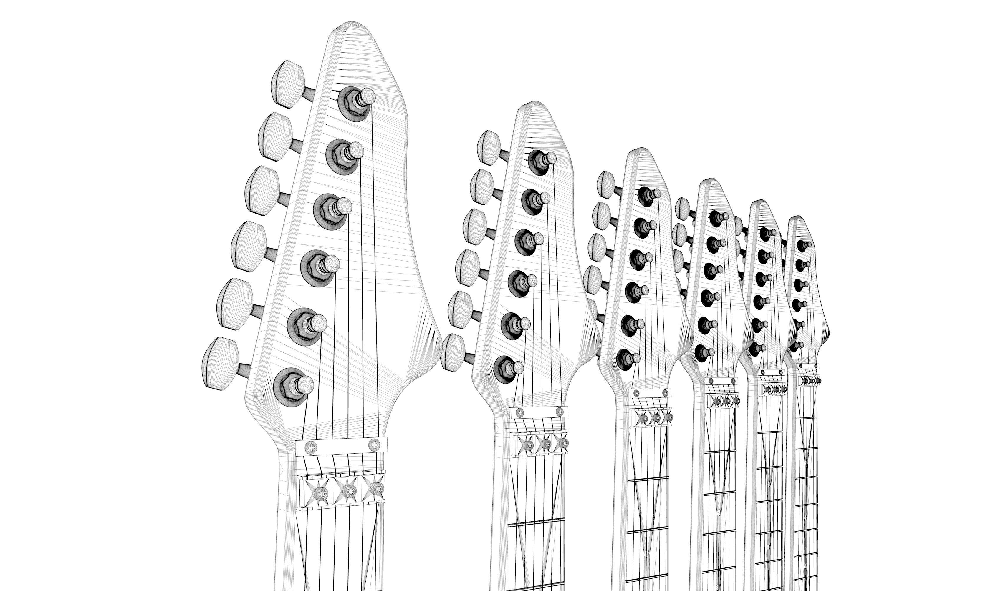 Electric Guitar Collection 3D model_17