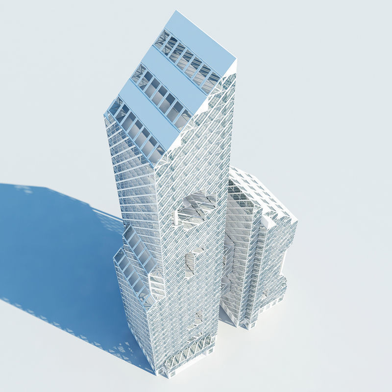 Office Building Tower 3 3D model_16