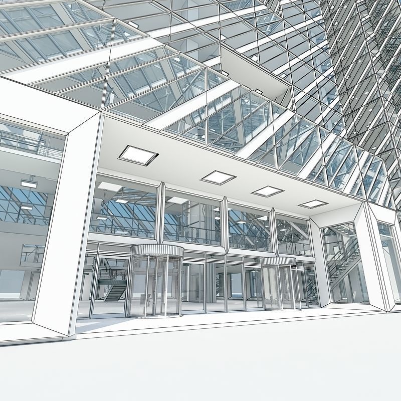 Office Building Tower 3 3D model_23