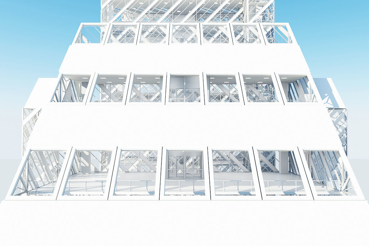 Office Building Tower 3 3D model_27