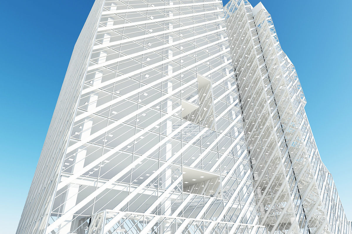 Office Building Tower 3 3D model_5