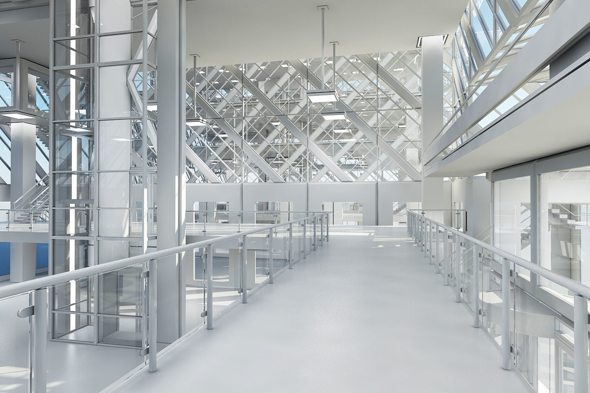 Office Building Tower 3 3D model_4