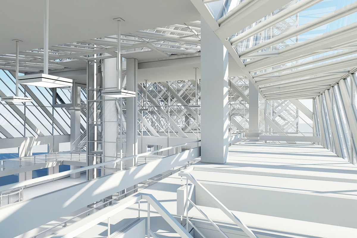 Office Building Tower 3 3D model_17