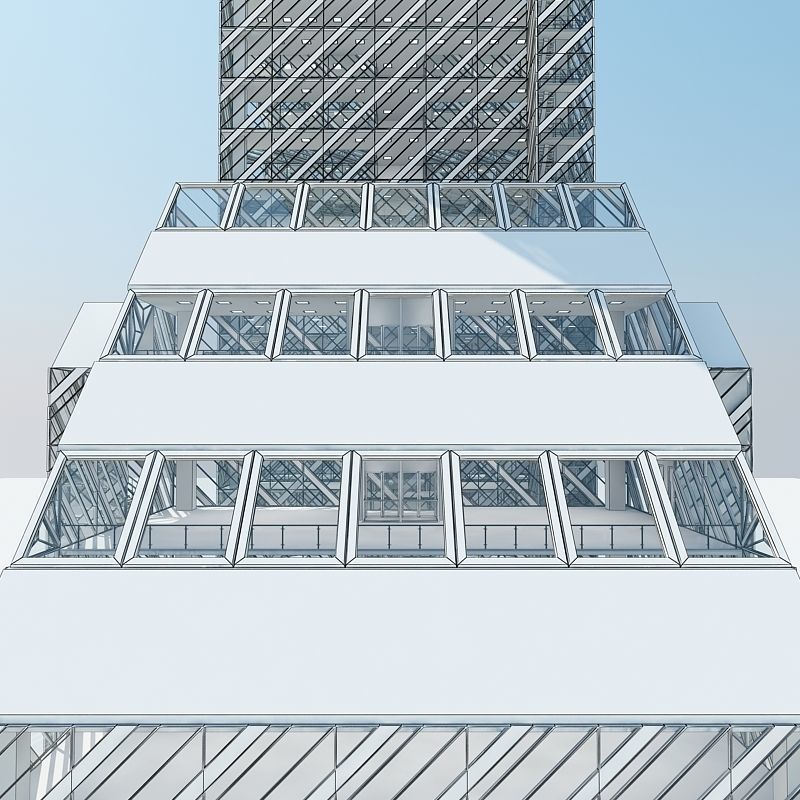 Office Building Tower 3 3D model_21
