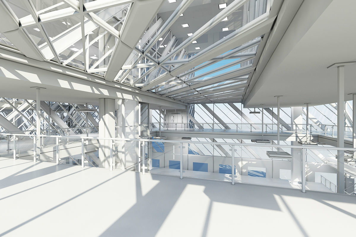 Office Building Tower 3 3D model_12