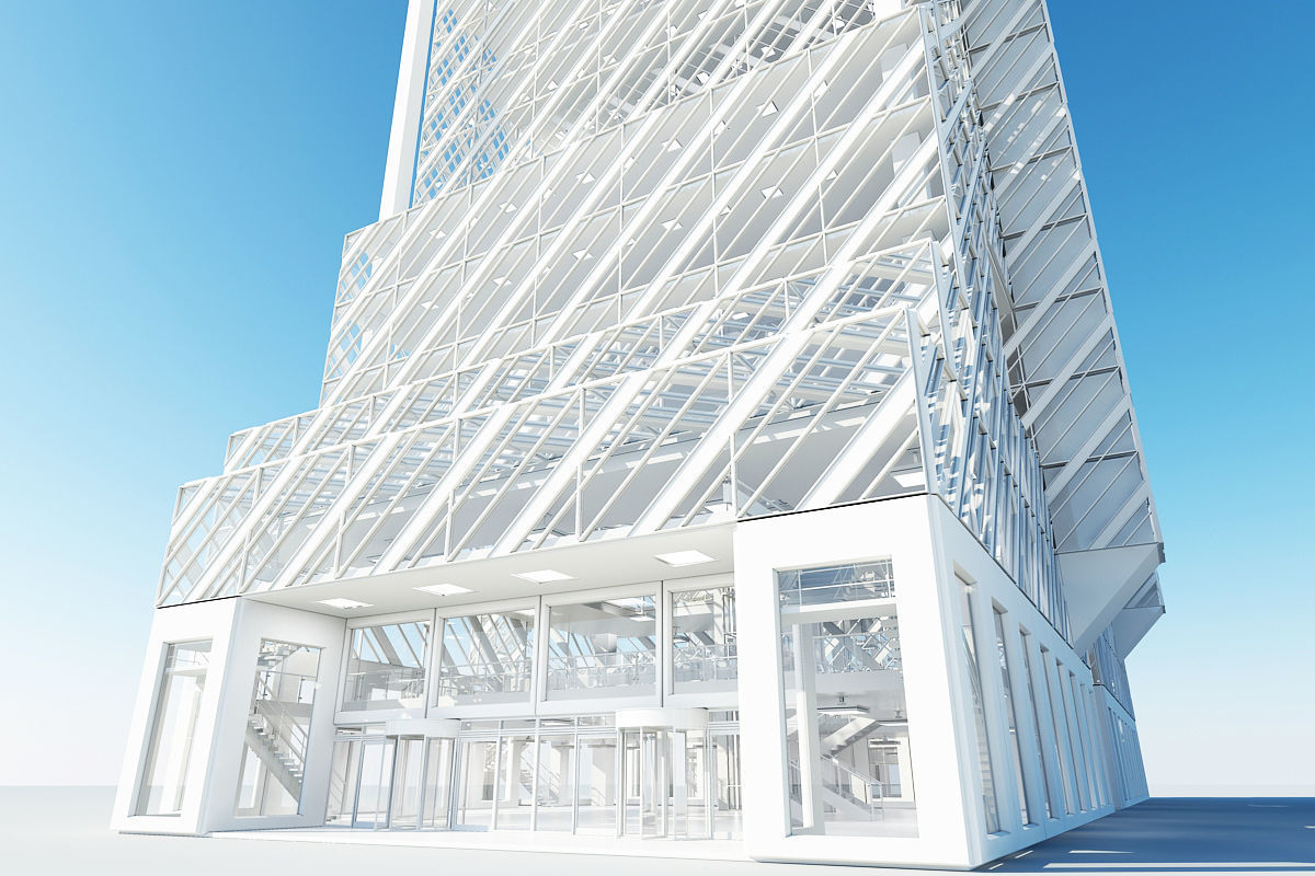 Office Building Tower 3 3D model_28