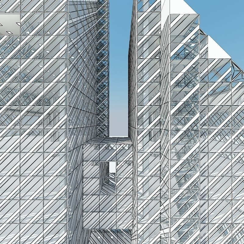 Office Building Tower 3 3D model_9