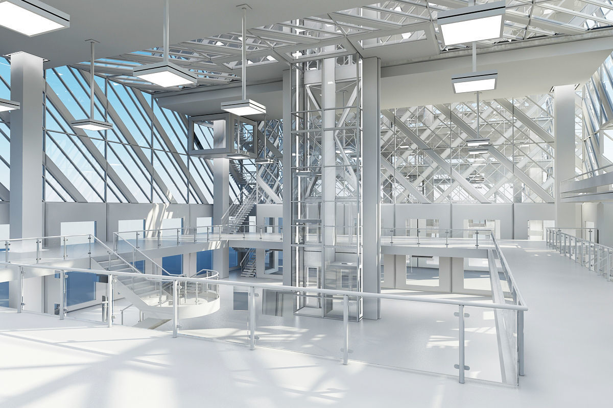 Office Building Tower 3 3D model_22