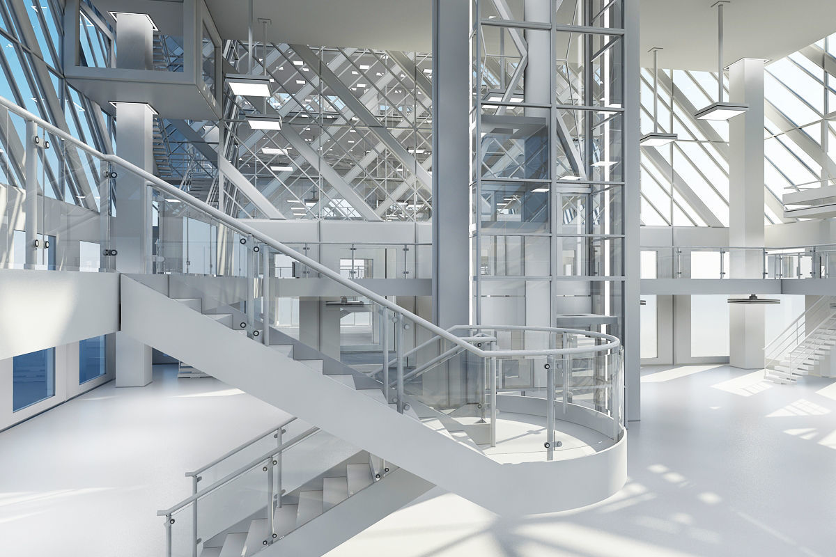 Office Building Tower 3 3D model_6