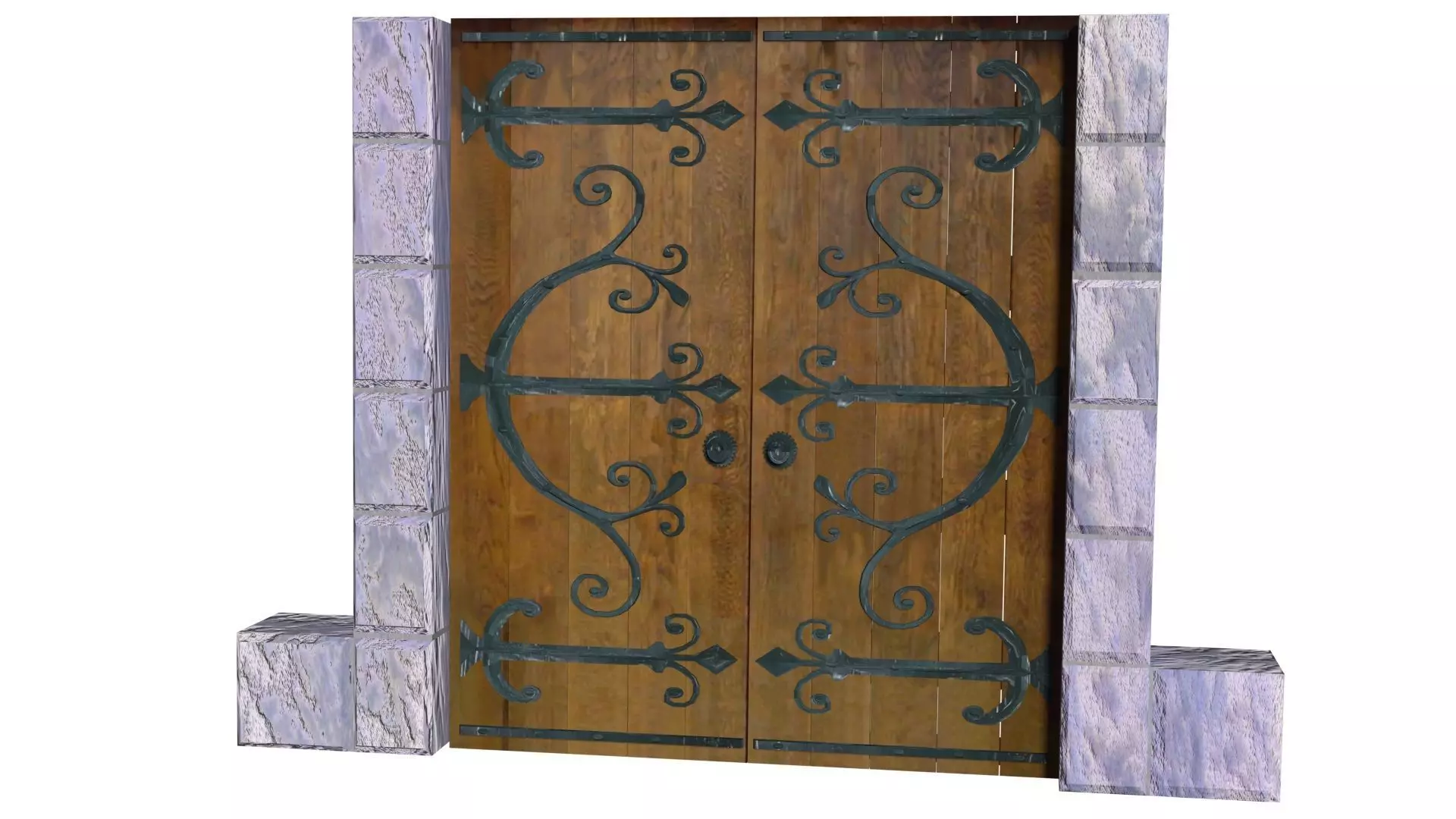 Castle Door 2 3D model_0