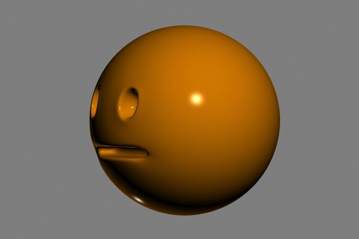 Emoji Neutral Face 3D model_5