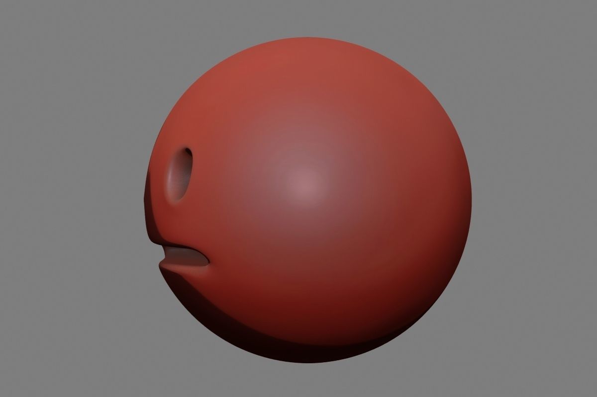 Emoji Neutral Face 3D model_27