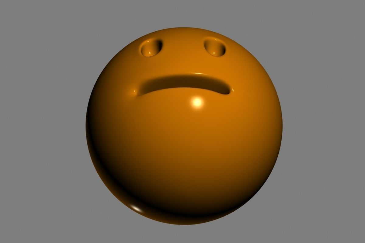 Emoji Neutral Face 3D model_21