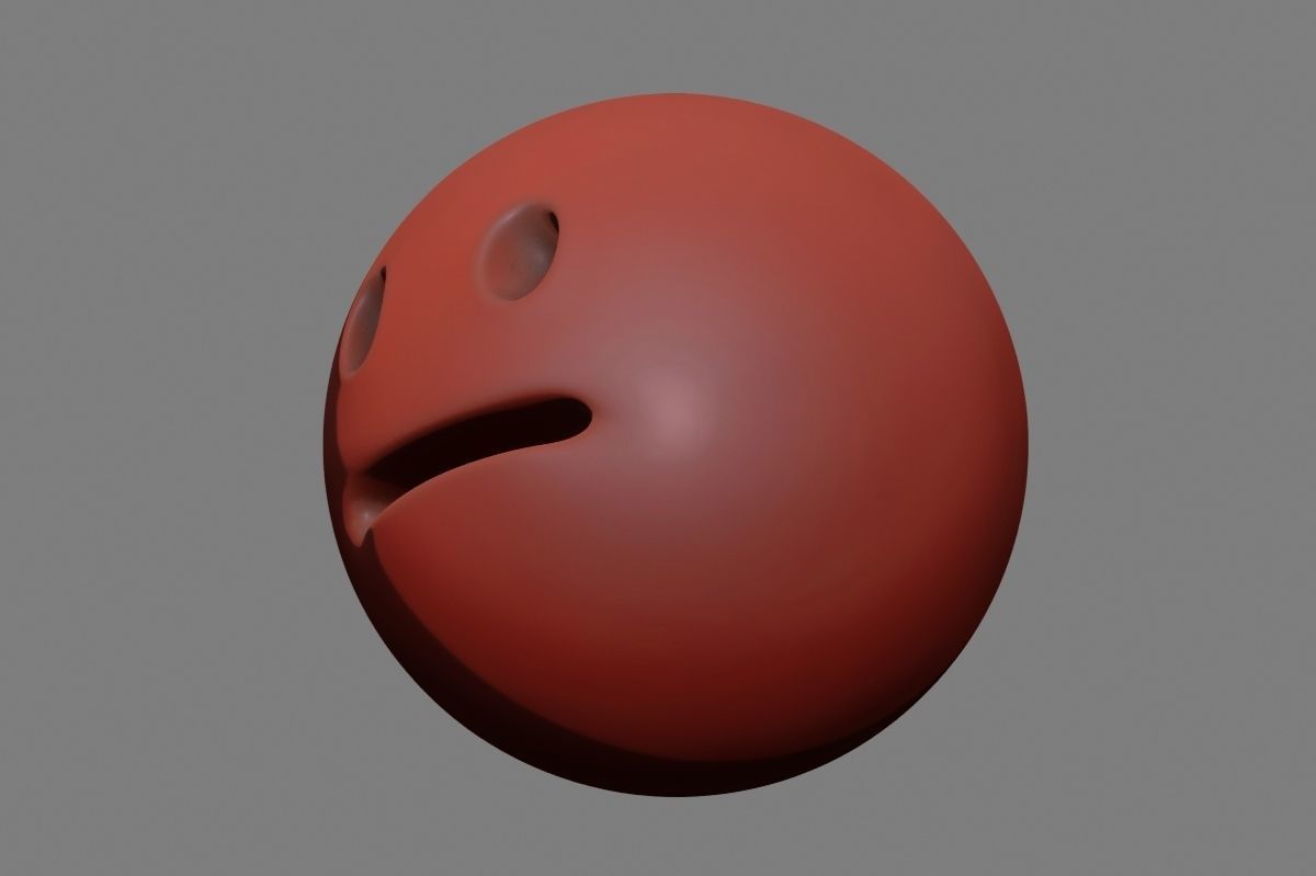 Emoji Neutral Face 3D model_29